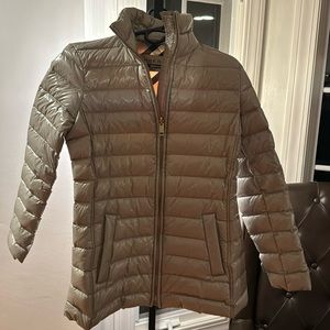 Burberry puffer jacket. Light gold with some shine